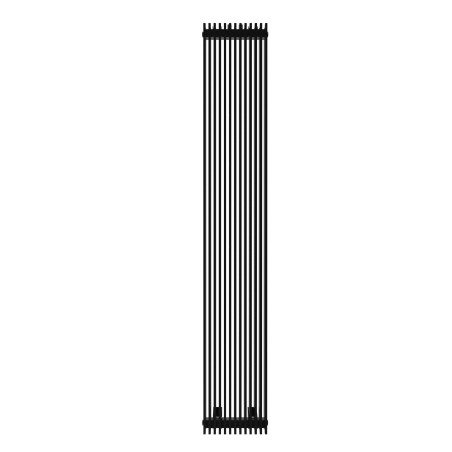 Grzejnik dekoracyjny pionowy Sirocco 2, o wymiarach 180x28 w kolorze czarny mat.