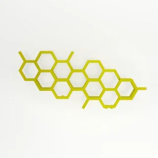 Grzejnik dekoracyjny Hex, o wymiarach 50x112 w kolorze limonkowym.