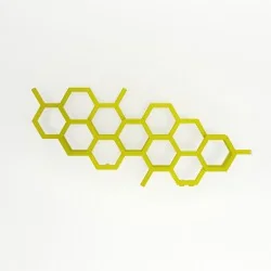 Grzejnik dekoracyjny poziomy Hex 502x1126 limonka, podłączenie dolne prawe