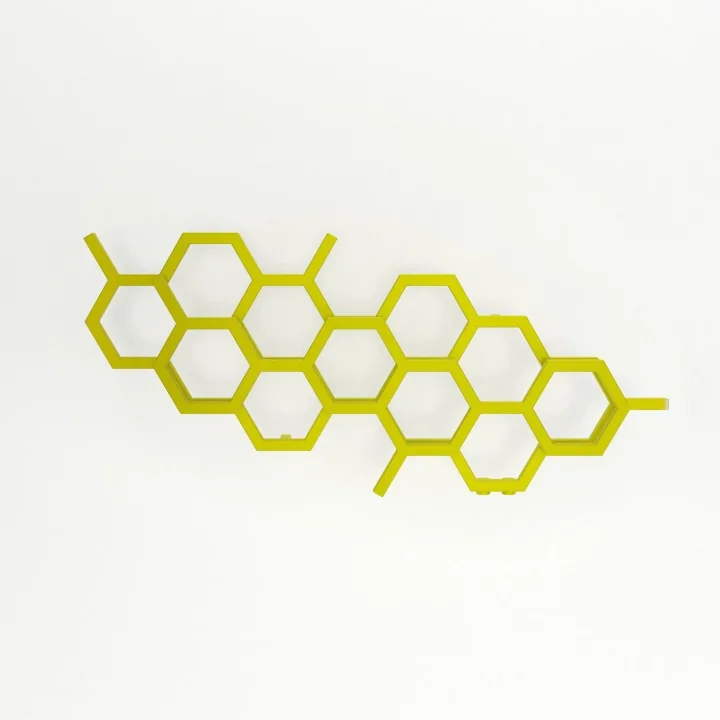 Grzejnik dekoracyjny Hex, o wymiarach 50x112 w kolorze limonkowym.