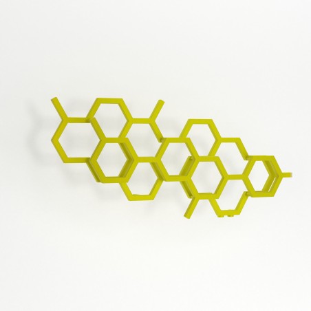 Grzejnik dekoracyjny poziomy Hex, o wymiarach 50x112 w kolorze limonkowym.