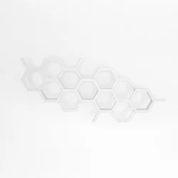 Grzejnik dekoracyjny poziomy Hex 502x1126 biały, podłączenie dolne prawe