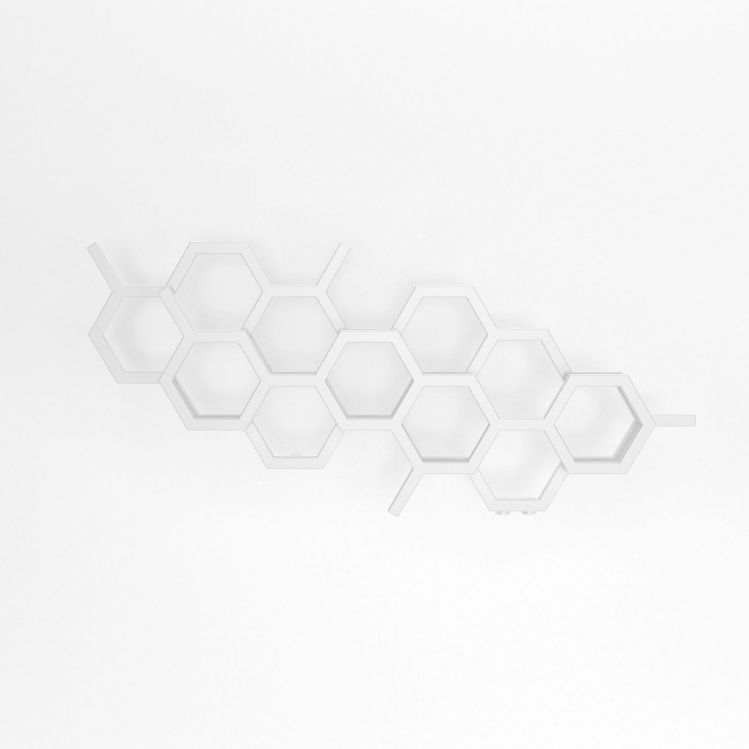 Grzejnik dekoracyjny Hex, o wymiarach 50x112 w kolorze białym. Grzejnik dekoracyjny Hex, o wymiarach 50x112 w kolorze białym.
