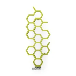 Grzejnik dekoracyjny pionowy Hex 1220x486 limonka, podłączenie dolne