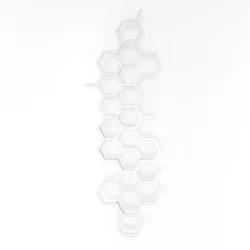 Grzejnik dekoracyjny pionowy Hex 1700x573 biały, podłączenie dolne