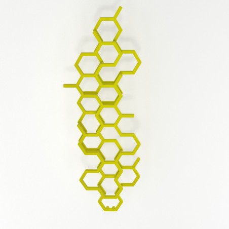 Grzejnik dekoracyjny pionowy Hex o wymiarach 170x57 w kolorze limonkowym.