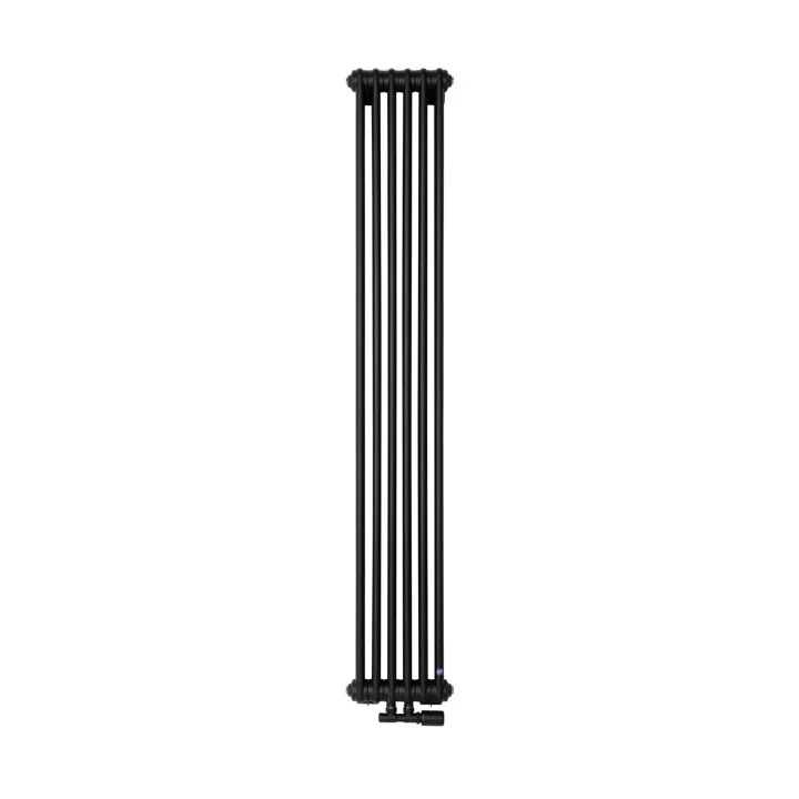 Grzejnik dekoracyjny pionowy Tubus 2 1800x303 czarny