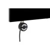 Grzejnik dekoracyjny z płaskim frontem Charlie 1600x600 czarna szyba
