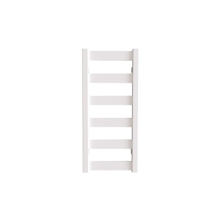 Grzejnik łazienkowy Terma Leda. Grzejnik wąski o szerokości 30cm i wysokości 67cm, kolor biały, z podłączeniem dolnym o rozstawie 270mm