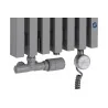 Grzejnik dekoracyjny wodno-elektryczny Charlie 1600x330 800W szary