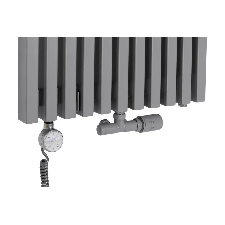 Grzejnik dekoracyjny wodno-elektryczny Charlie 1600x530 1000W szary