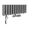 Grzejnik dekoracyjny wodno-elektryczny Charlie 1600x530 1000W szary
