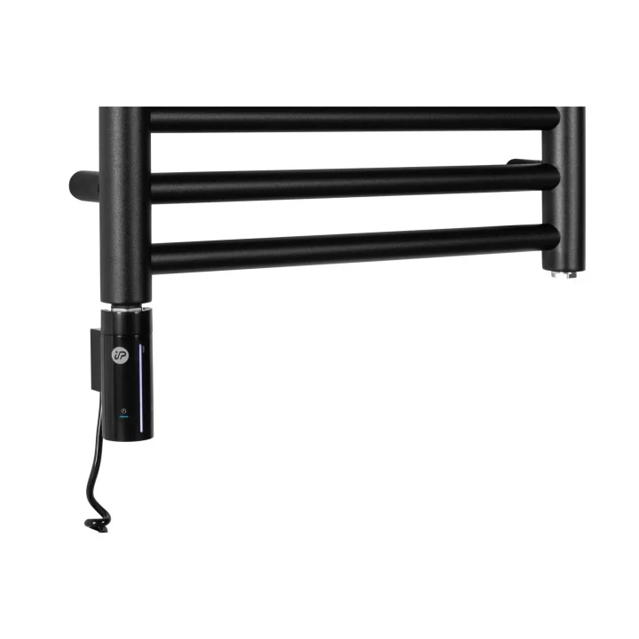 Grzejnik łazienkowy elektryczny Benny 807x500 400W czarny mat LEWY