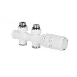 Zawór termostatyczny TWINS TSGS10106CFP prosty, biały
