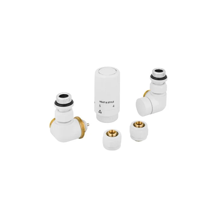 Zestaw termostatyczny TRI AXIAL VALVE NEW, biały lewy