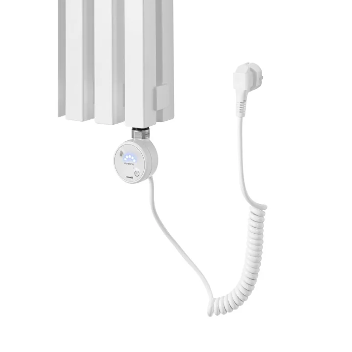 Grzejnik dekoracyjny elektryczny EXTREME 1600x540, grzałka MOA BLUE, biały, prawy