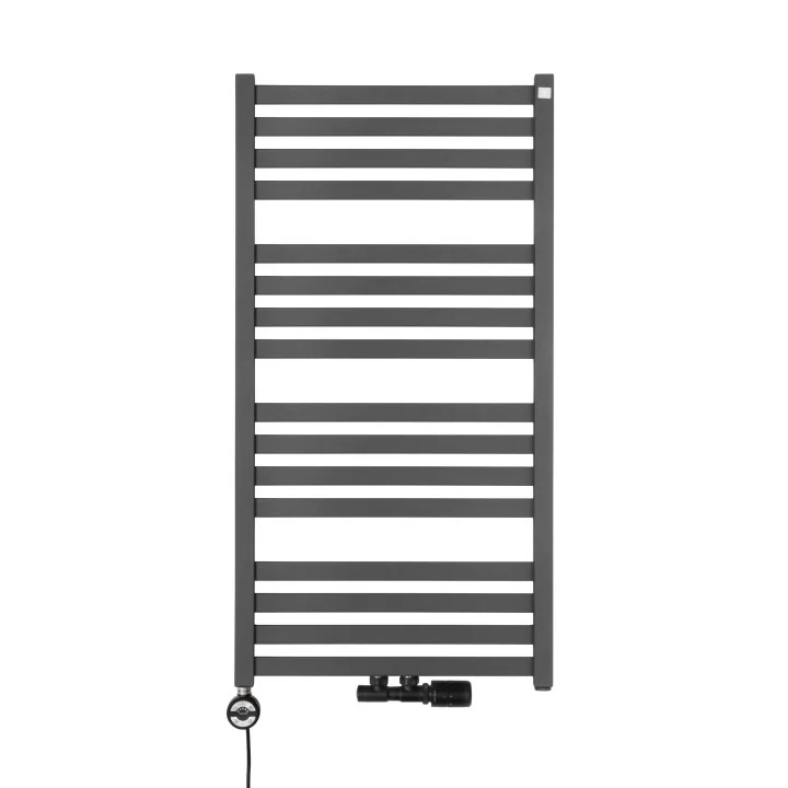 Grzejnik łazienkowy wodno-elektryczny Moon 960x500 D50 grafit struktura
