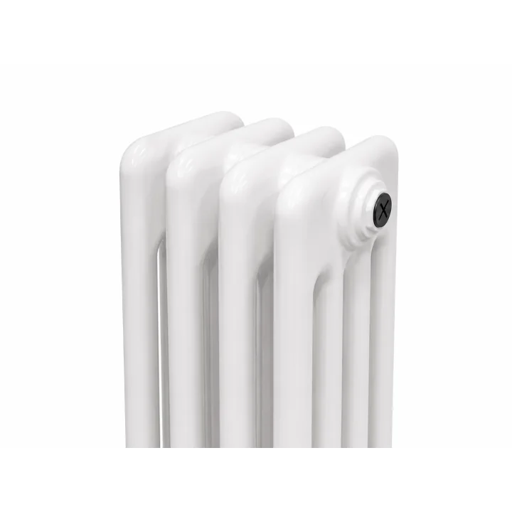 Grzejnik Tubus 4 pionowy, biały mat, TUB4-100/04C34 podł. boczne 932mm