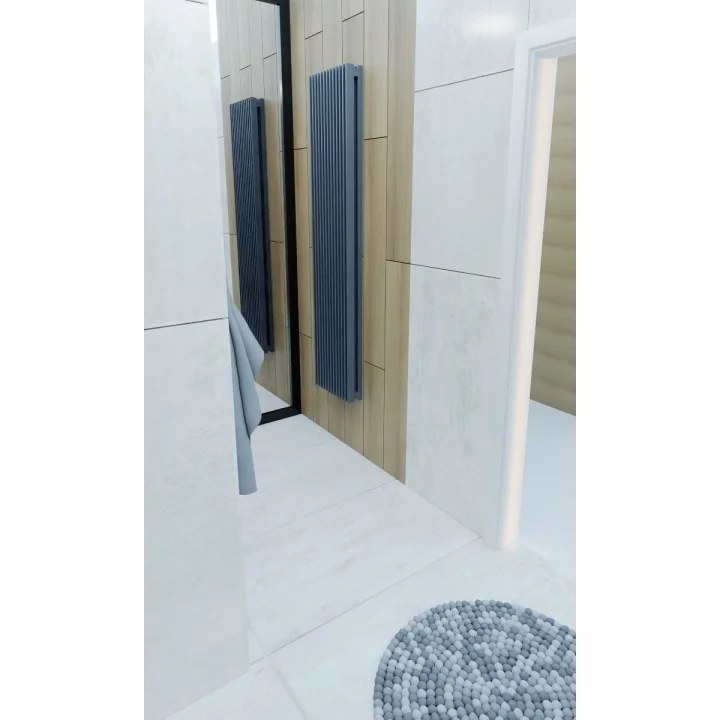 Grzejnik dekoracyjny Samum 2, 180x37 w kolorze grafit.