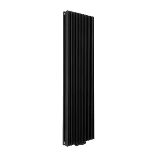 Grzejnik dekoracyjny Samum 2, 180x52 grafit, z dopasowanym zaworem termostatycznym zespolonym Twins w kolorze grafitowym, w figu