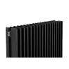 Szczegół grzejnika dekoracyjnego Samum podwójnego 180x52 grafitowego.
