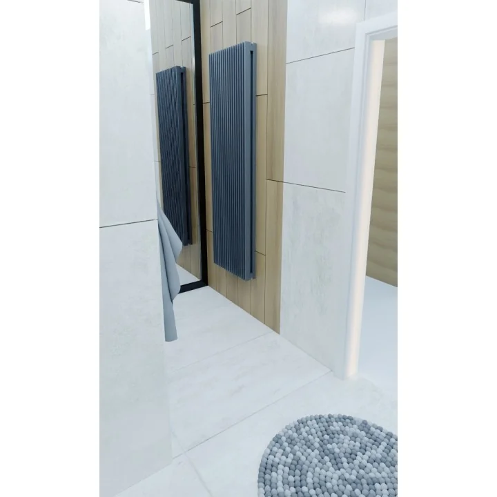 Grzejnik dekoracyjny Samum 2, 180x52 w kolorze grafitu.