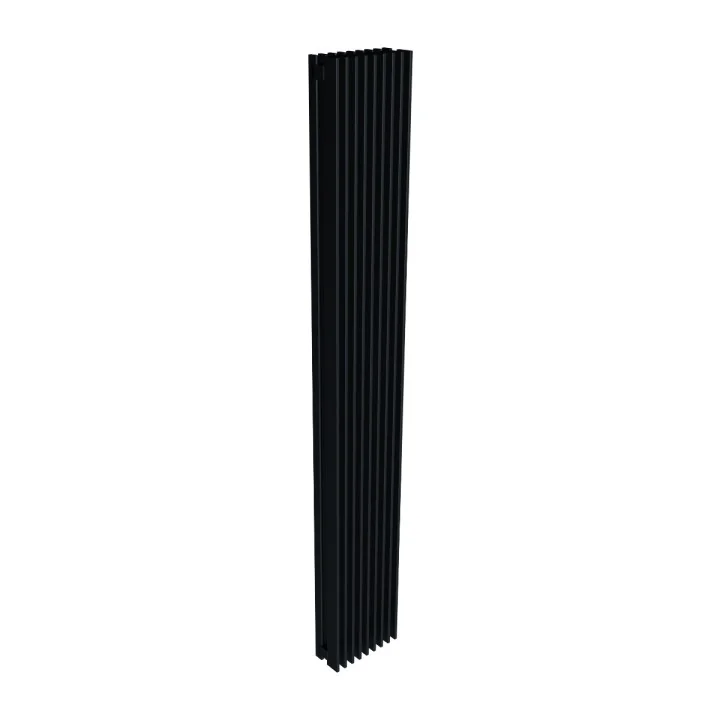 Grzejnik dekoracyjny pionowy Samum 2, o wymiarach 180x25 w kolorze czarnego matu.