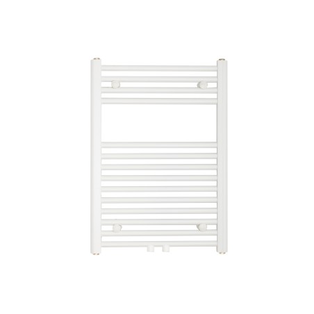 Grzejnik łazienkowy Constans w kolorze białym błyszczącym o wymiarach 70x50cm z podłączeniem dolnym środkowym o rozstawie 50mm.