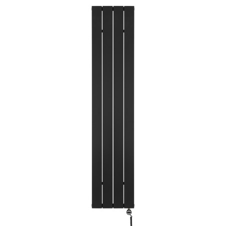 Grzejnik dekoracyjny Drama 180x37 w kolorze czarnym z dopasowaną kolorystycznie grzałką MOA 600W. 