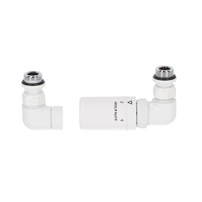 Zestaw termostatyczny TRI AXIAL VALVE NEW, biały prawy
